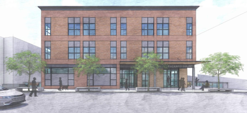 Packard Court elevation. Packard Court elevation.