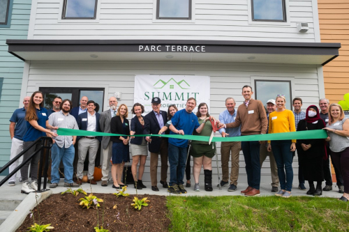 Parc Terrace ribbon cutting