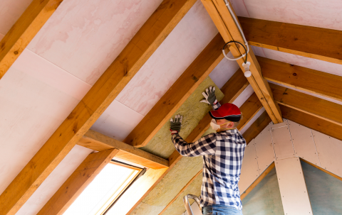 Weatherization program Home insulation installation