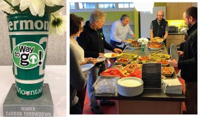 Carbon Throwdown trophy and celebration lunch with Housing Vermont